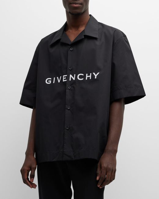 Givenchy Boxy-Fit Logo Camp Shirt