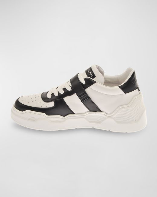 Costume National Bicolor Leather Low-Top Sneakers