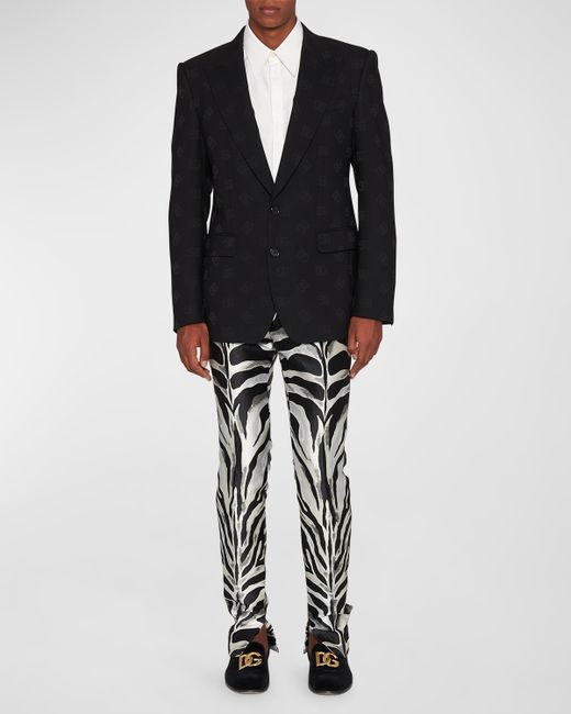 Dolce & Gabbana DG Monogram Jacquard Tuxedo Jacket
