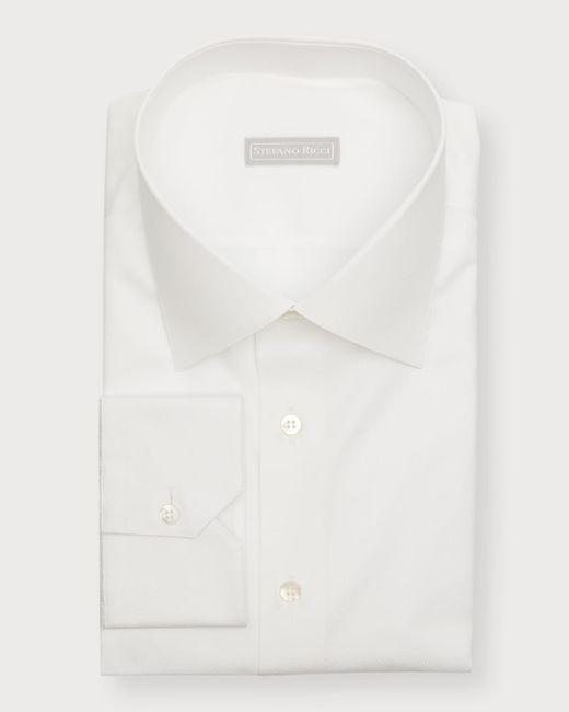 Stefano Ricci Textured Cotton Dress Shirt