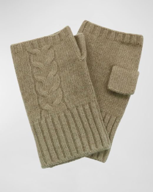 Portolano Cable-Knit Fingerless Gloves