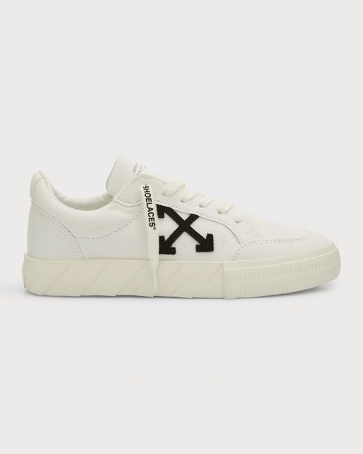 Off-White Vulcanized Canvas Low-Top Sneakers