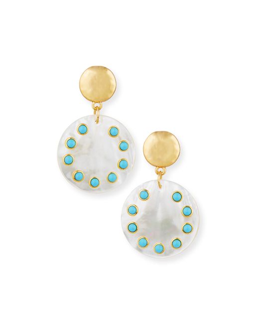 NEST Jewelry Studded Mini Mother-of-Pearl Earrings