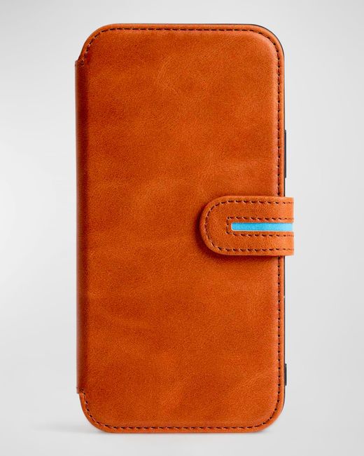 Bluebonnet Leather Folio Case for iPhone 14 Pro
