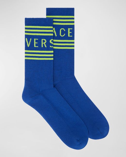 Versace Athletic Logo Crew Socks