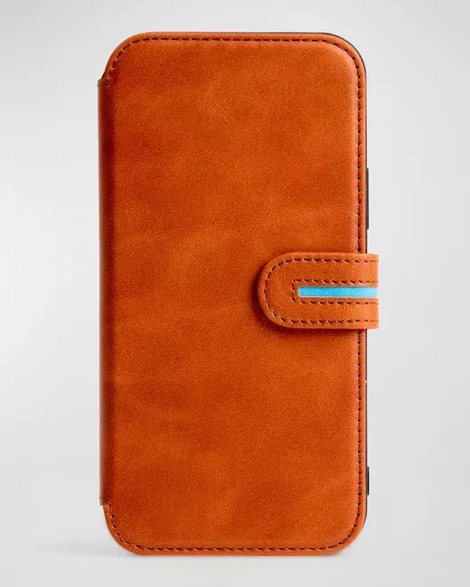 Bluebonnet Leather Folio Case for iPhone 14 Pro Max