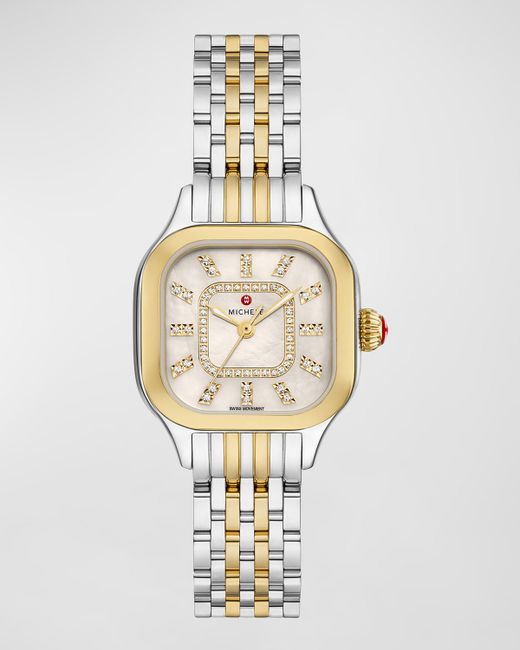 Michele 29mm Meggie Diamond Dial and Mother-of-Pearl Watch Two-Tone
