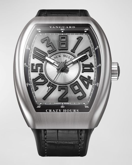 Franck Muller 45mm Stainless Steel Vanguard Crazy Hours Watch