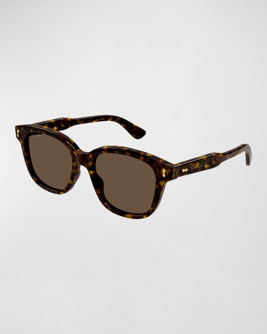 Gucci Temple Logo Rectangle Sunglasses