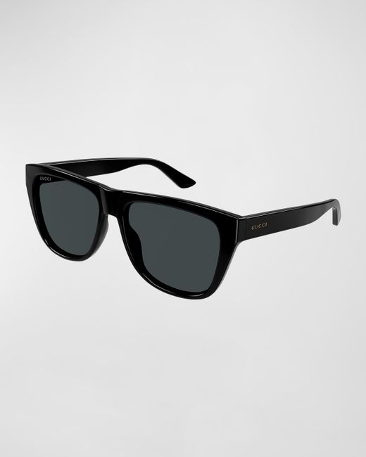 Gucci Logo Rectangle Acetate Sunglasses