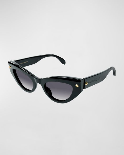 Alexander McQueen Acetate Cat-Eye Sunglasses w Studded Detail