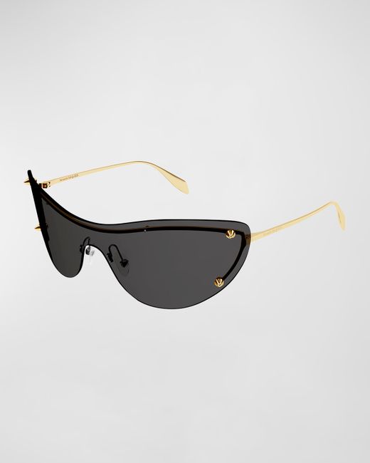 Alexander McQueen Metal Cat-Eye Sunglasses
