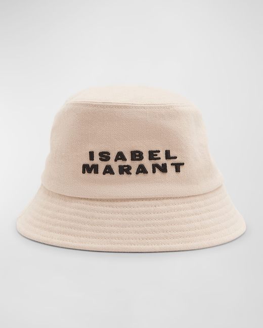 Isabel Marant Haley Embroidered Logo Canvas Bucket Hat