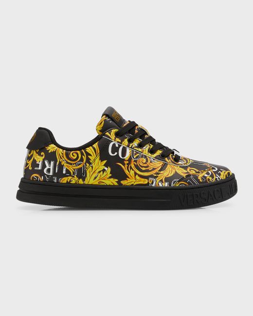 Versace Jeans Couture Court 88 Leather Low-Top Sneakers