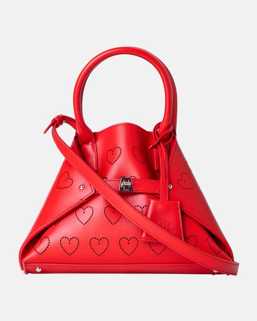 Akris Ai Little Heart Laser-Cut Top-Handle Bag