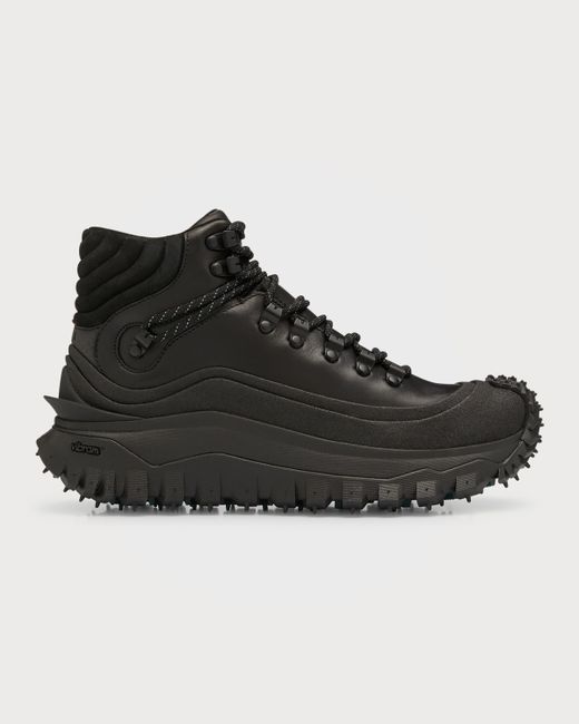 Moncler Traingrip GTX Outdoor Leather High-Top Sneakers