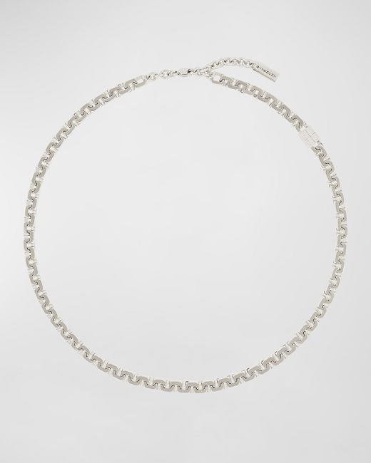 Givenchy Silvertone Short G-Chain Necklace