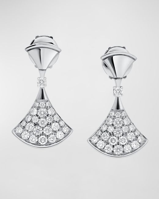 Bvlgari Divas Dream 18k Gold Diamond Drop Earrings