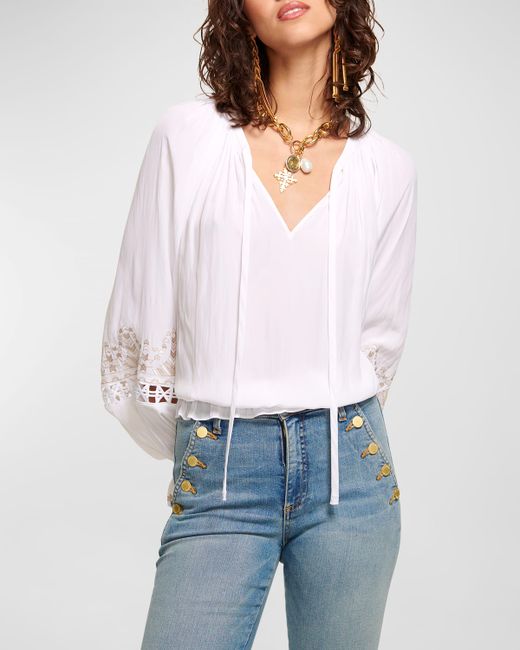 Ramy Brook Alizee Embroidered Blouse