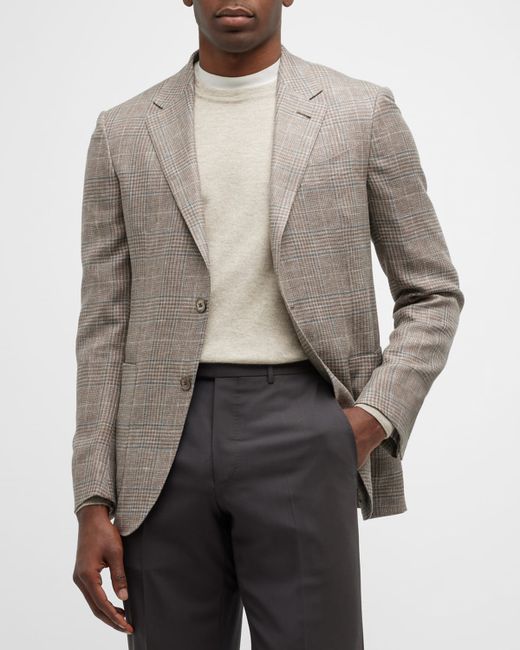 Z Zegna Prince of Wales Single-Breasted Sport Coat