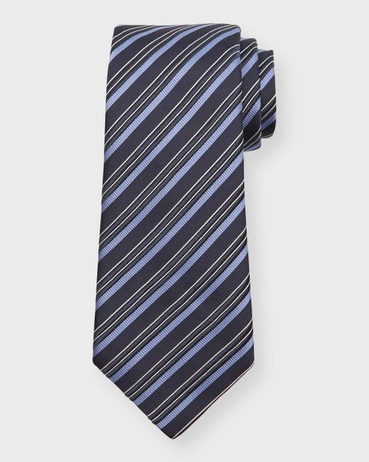 Emporio Armani Jacquard Stripe Silk Tie