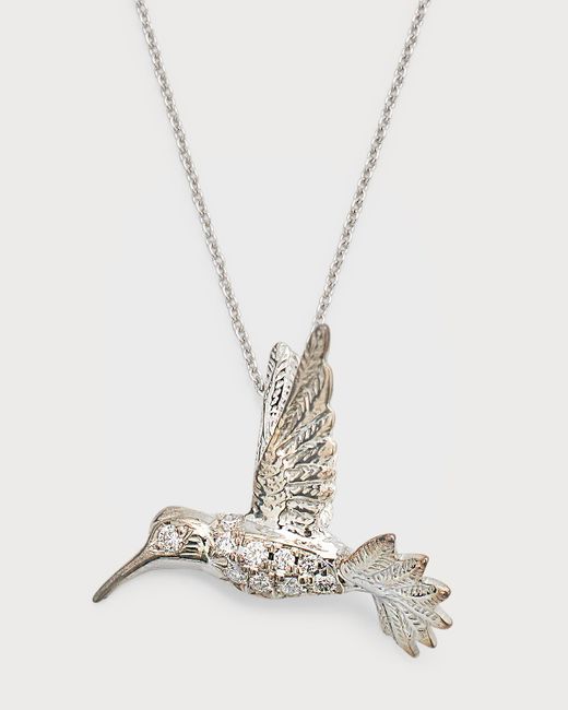 Roberto Coin 18K Diamond Hummingbird Necklace