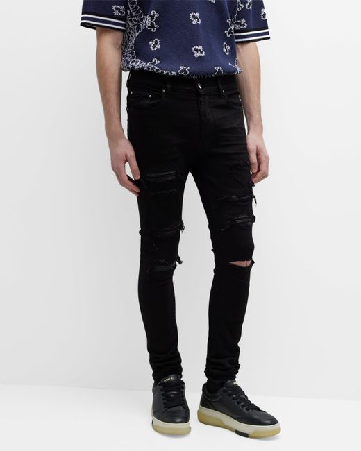 Amiri Leather-Patch Thrasher Jeans