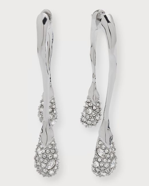 Alexis Bittar Solanales Front-Back Double Drop Crystal Earrings