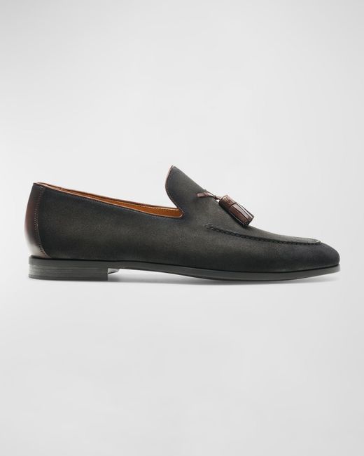 Magnanni Delray Tassel Burnish Leather Loafers