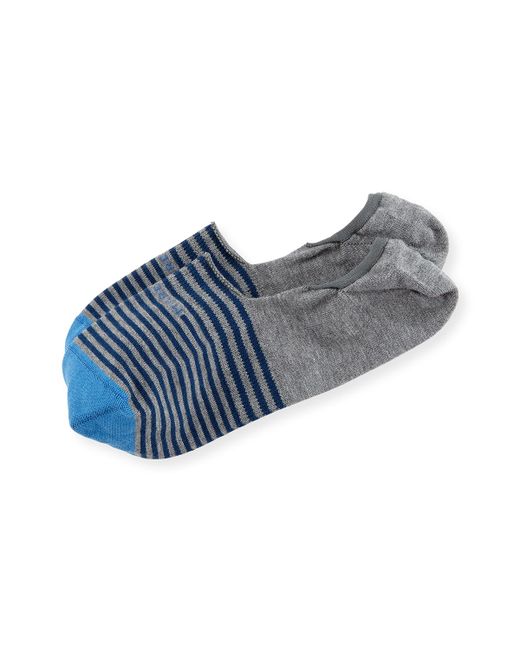 Marcoliani Invisible Touch Striped No-Show Socks