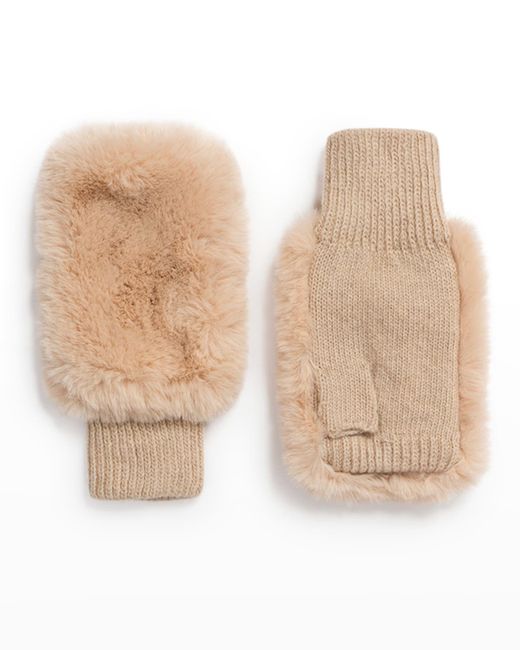 Pia Rossini Faux Fur Fingerless Gloves