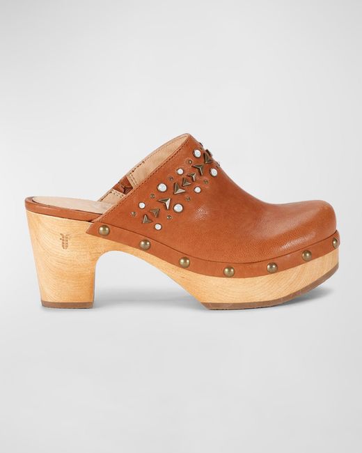 Frye Jessica Studded Leather Clogs
