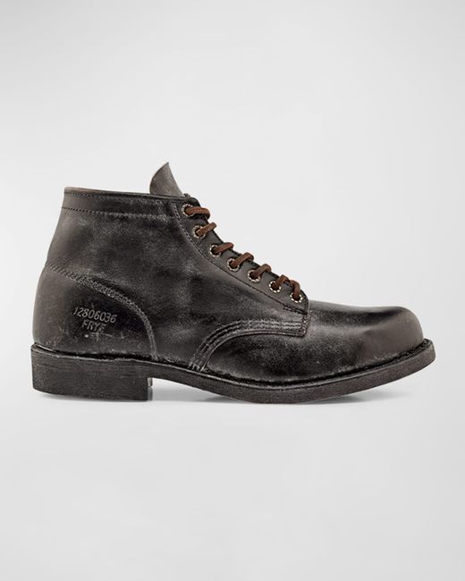 Frye Prison Lace-Up Leather Ankle Boots
