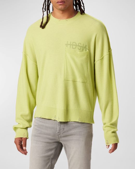 Hudson Distressed Crewneck Sweater