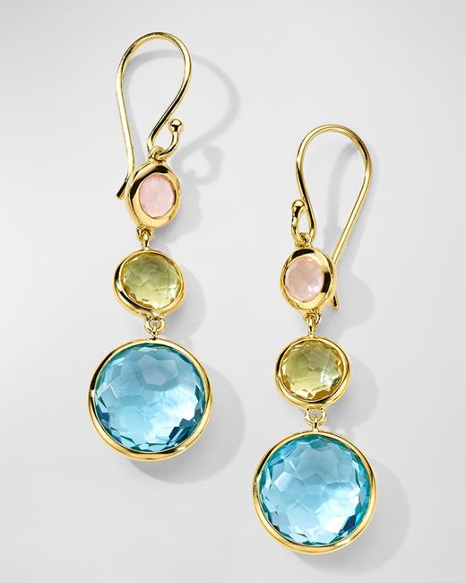 Ippolita Lollitini 3-Stone Drop Earrings in 18K Gold