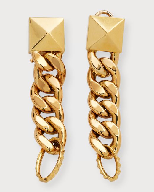 Peruffo 18K Gold Club Pendant Chain Earrings