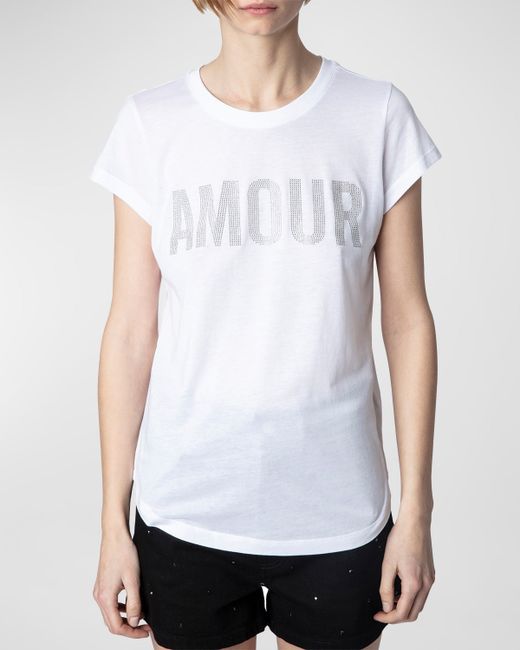Zadig & Voltaire Woop Amour Strass T-Shirt