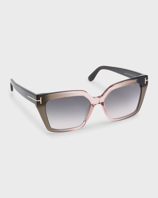 Tom Ford Two-Tone Acetate Cat-Eye Sunglasses