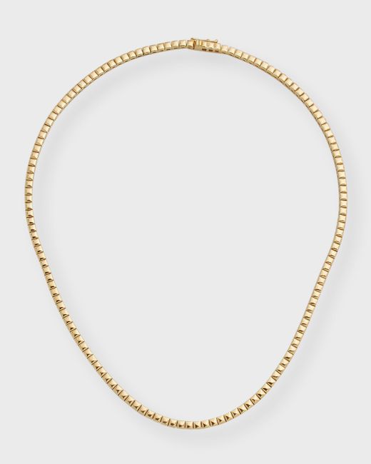 Jennifer Meyer 18k Gold Square Tennis Necklace