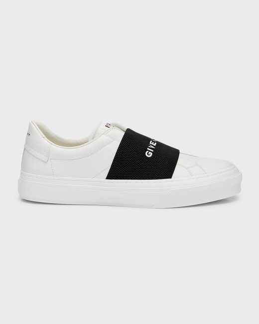 Givenchy Logo Leather Slip-On Sneakers