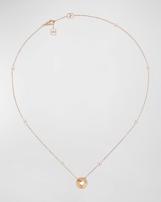 Gucci 18k Rose Gold Icon Heart Necklace