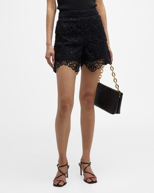Burberry High-Rise Lace Shorts