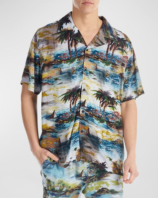nANA jUDY Verve Hawaiian-Print Camp Shirt