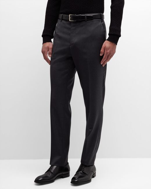 Giorgio Armani Solid Wool Trousers