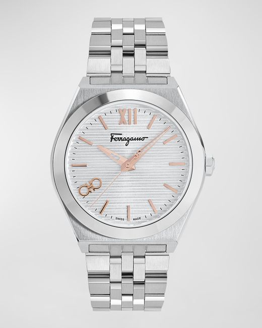 Ferragamo Vega New Stainless Steel Bracelet Watch 40mm