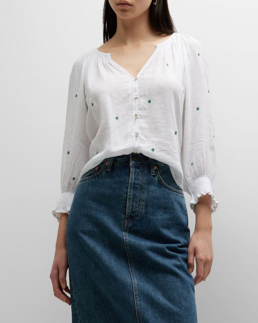 Rails Mariah Floral-Embroidered Blouse