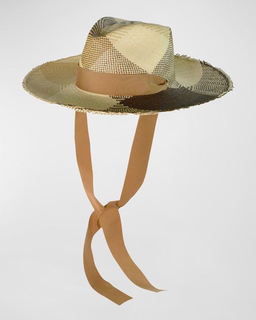 Sensi Studio Hojas Large-Brim Straw Hat with Straps