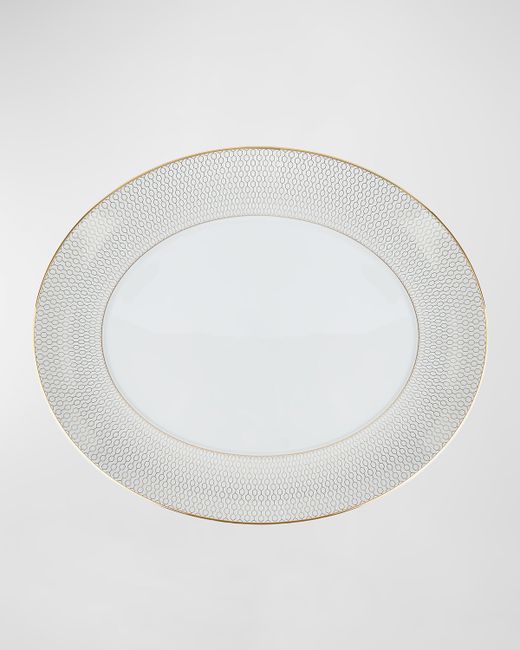Wedgwood Gio Gold Oval Serving Platter 13