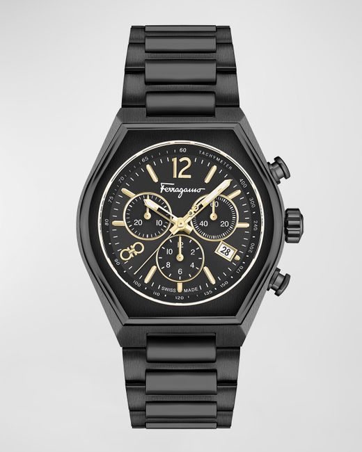 Ferragamo Tonneu IP Chronograph Bracelet Watch 42mm