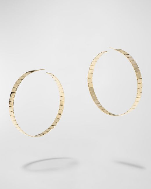 Lana Jewelry 14k Gold Tag Hoop Earrings